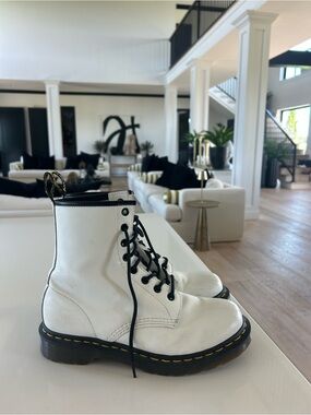 White Dr. Marten boots